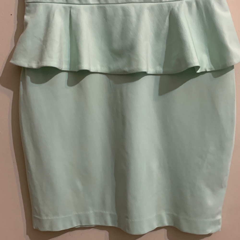 Express Mint Green Peplum Mini Dress - Picture 3 of 7